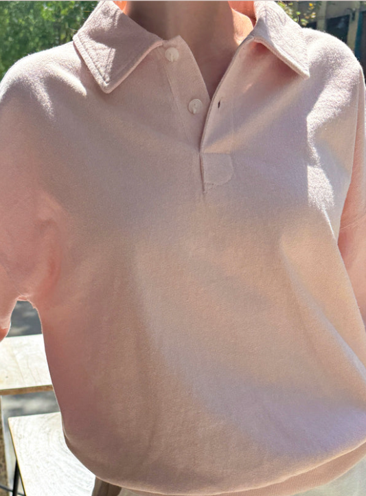 Polo Sweatshirt - Baby Pink