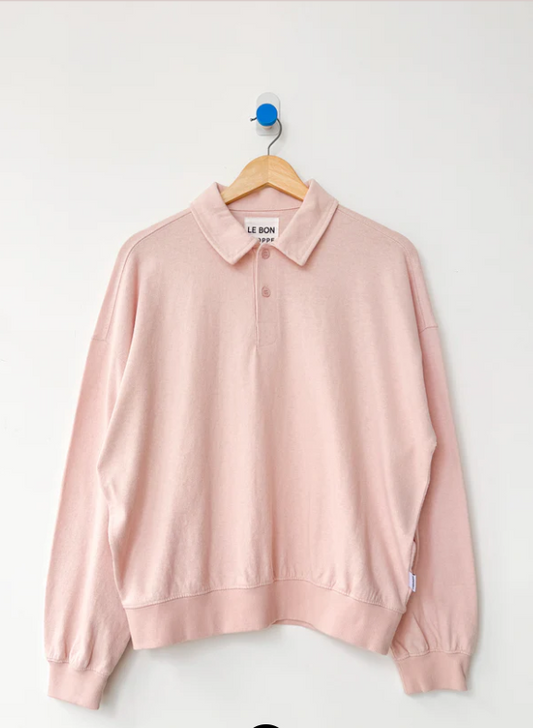 Polo Sweatshirt - Baby Pink