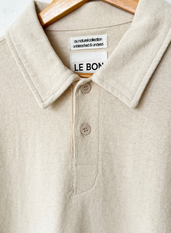 Polo Sweatshirt - Naturel