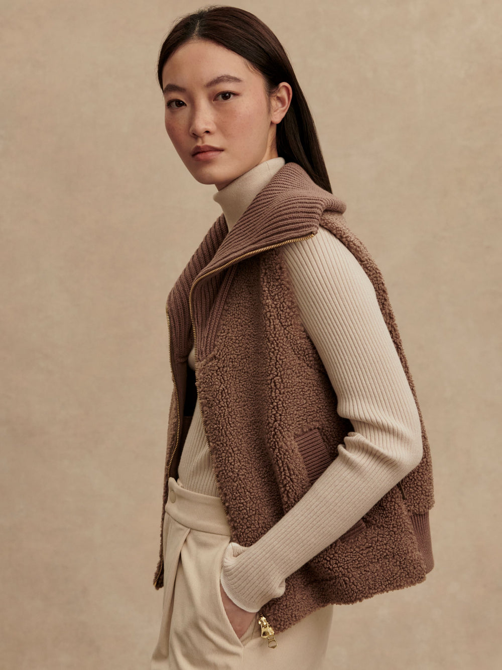 Aspen Gilet - Ash Taupe