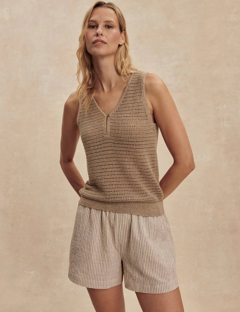 Ramon Knit Tank - Sepia Twist