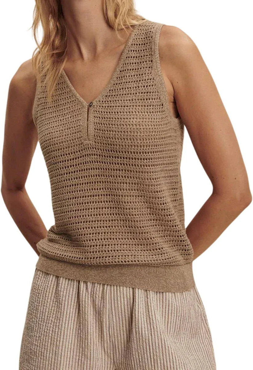 Ramon Knit Tank - Sepia Twist