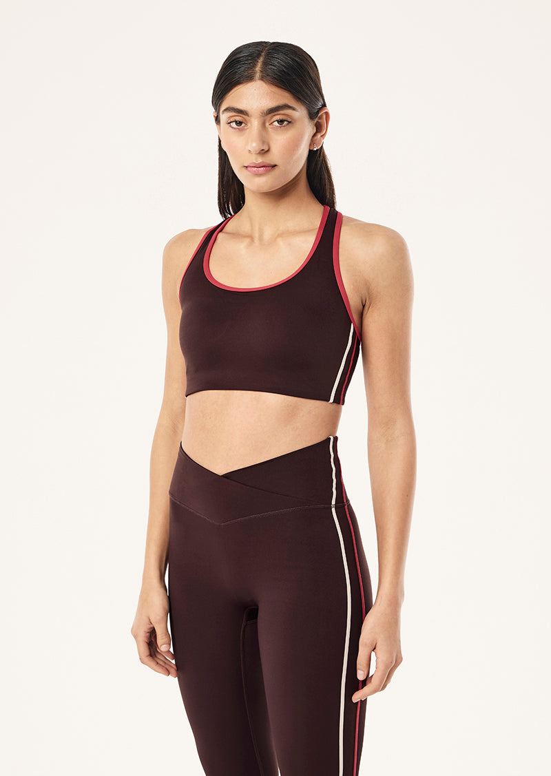 Stellar Sports Bra - Dark Plum/Strawberry