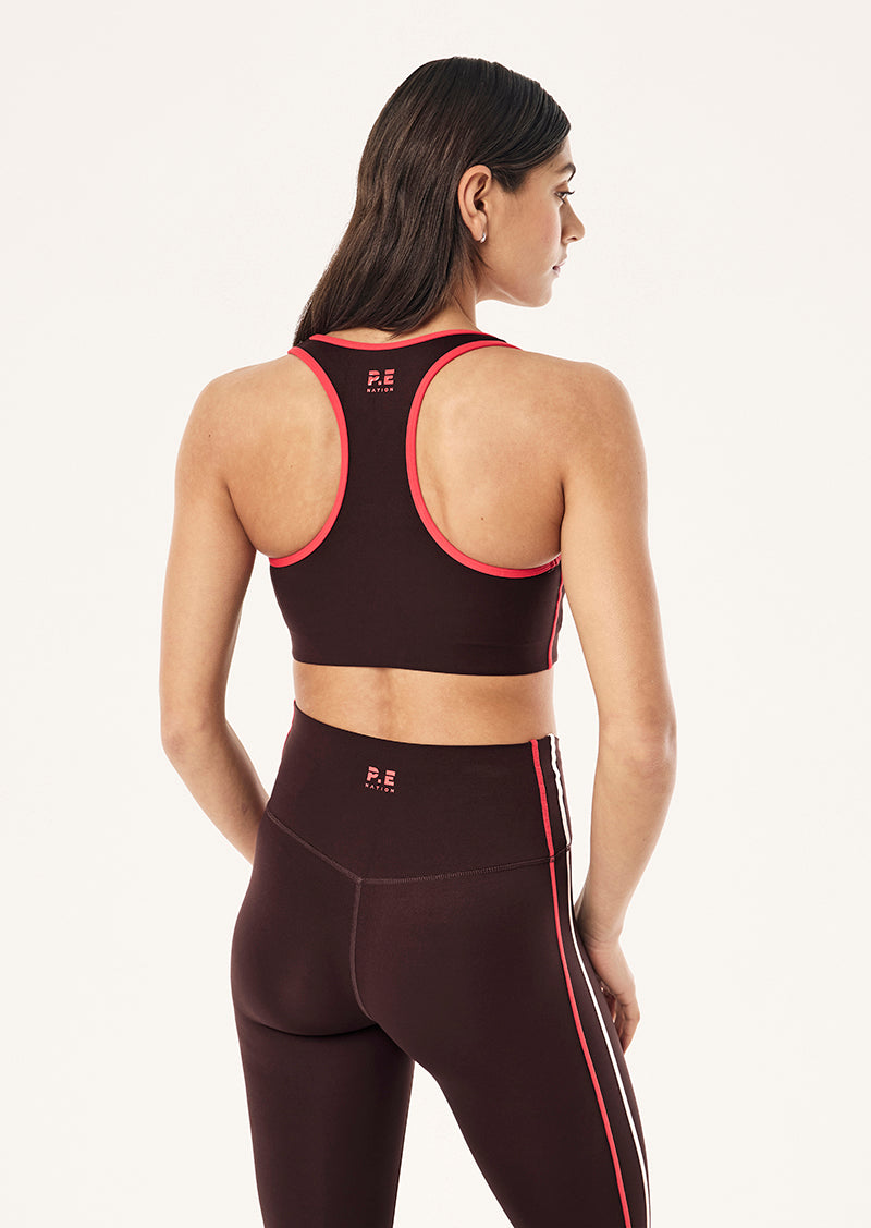 Stellar Sports Bra - Dark Plum/Strawberry