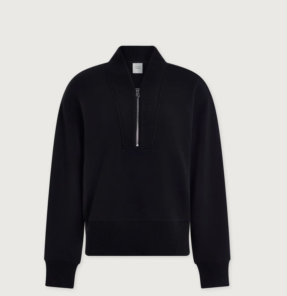 Sally Half-Zip Sweat -Black
