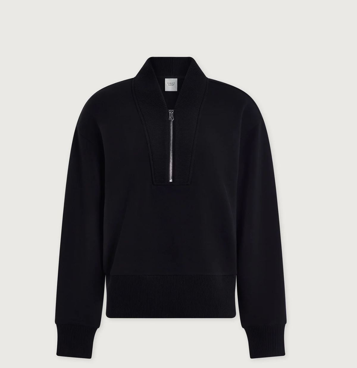 Sally Half-Zip Sweat -Black