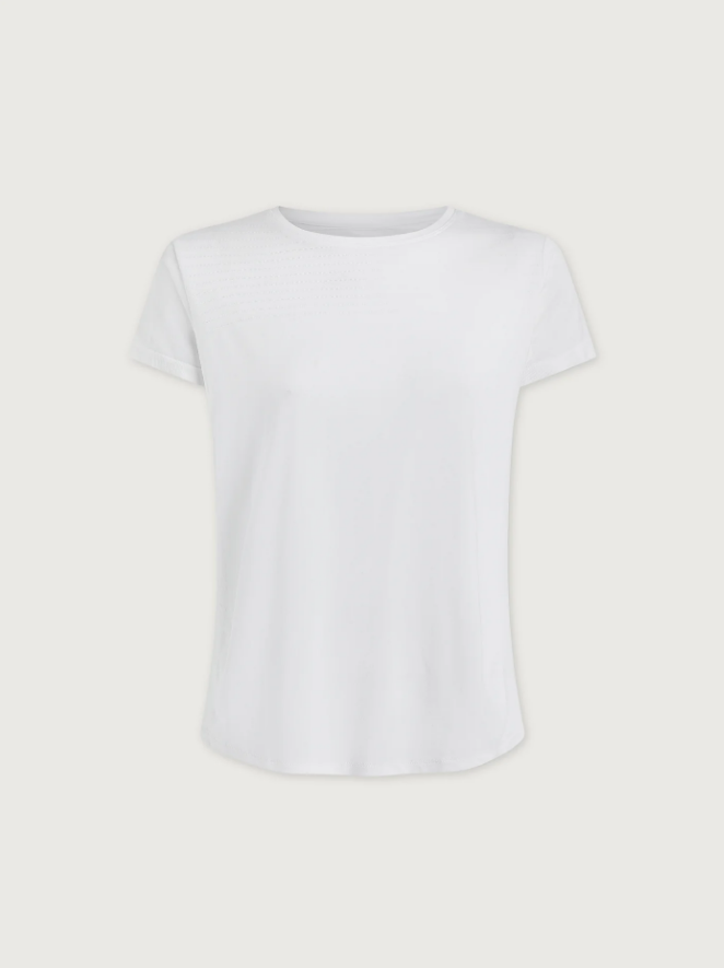Saskia Seamless Longline Tee - White
