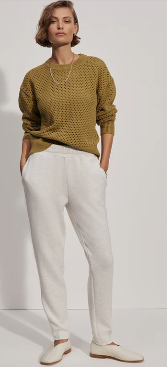 The Slim Zip Hem Pant 29.5 - Ivory Marl