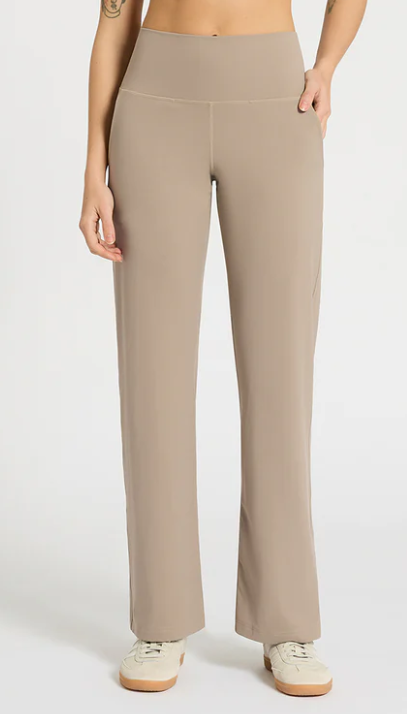 In Motion Wide Leg Pant - Taupe