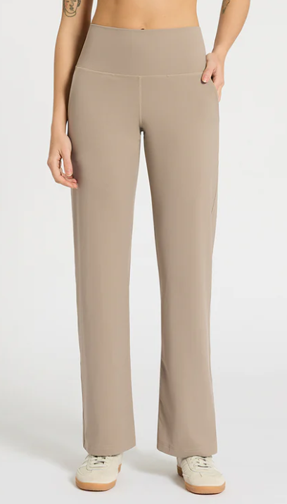 In Motion Wide Leg Pant - Taupe