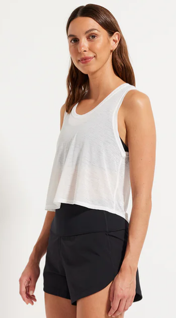 Breezy Short Tank - White