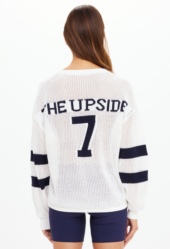 Fenway Sebastien Knit Crew - Creme (Navy Detail)