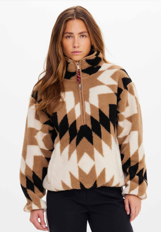 Harlow Fleece Pullover - Geo Maple Chaud