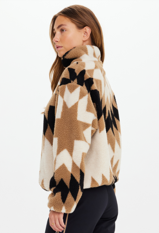 Harlow Fleece Pullover - Geo Maple Chaud