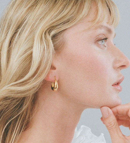 Tear Drop Earrings - Gold