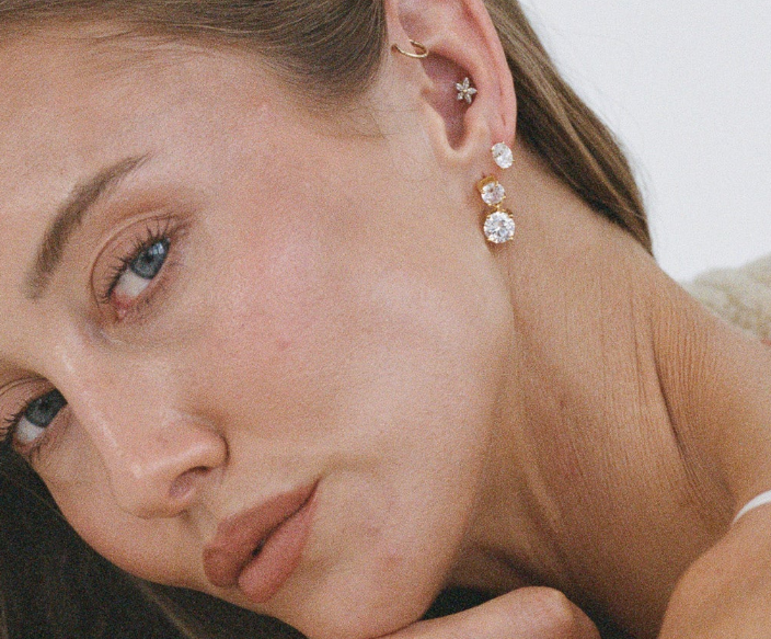 Heirloom Drop Studs - Gold