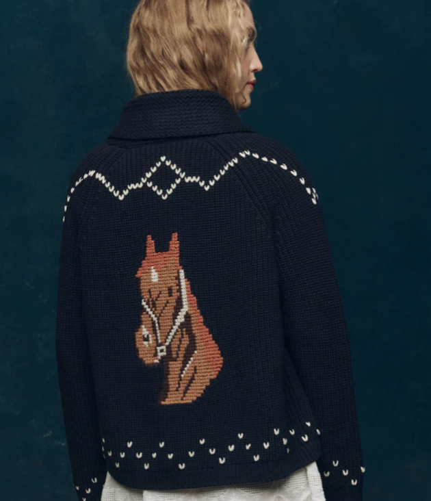 The Horse Lodge Cardigan - Navy