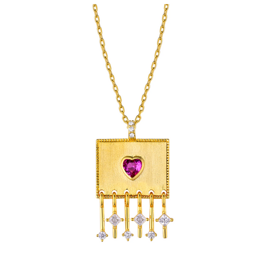 Heart - I Love You - Necklace - Gold Plated