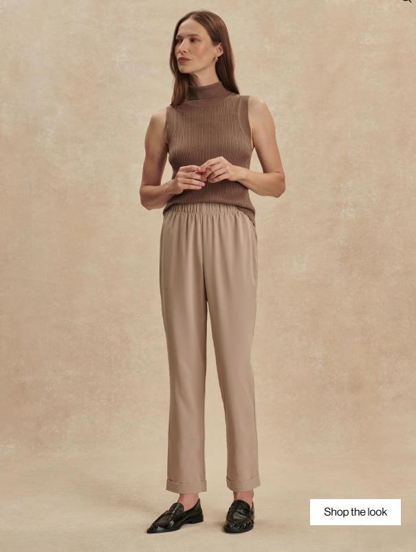 Alana 2.0 Tapered Leg Pant 27"- Simply Taupe
