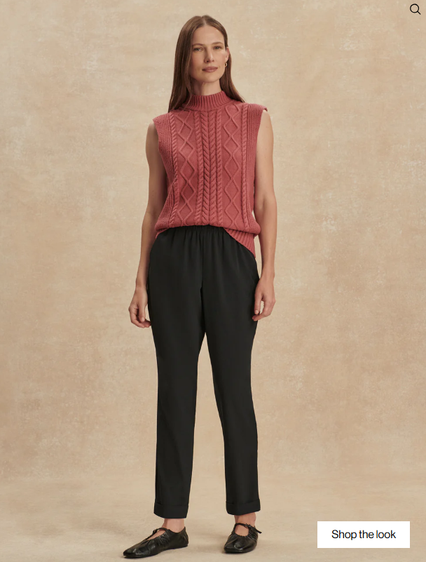 Alana 2.0 Tapered Leg Pant 27"- Black