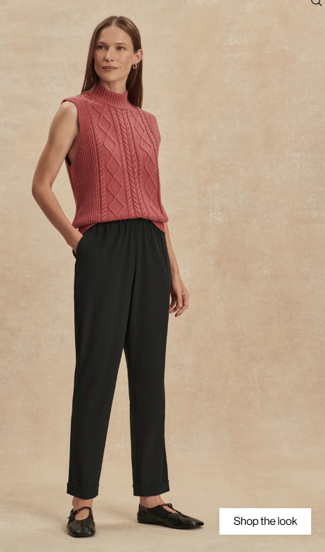 Alana 2.0 Tapered Leg Pant 29"- Black