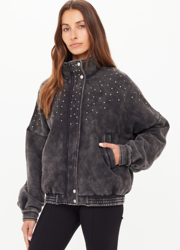 Cosmic Carmen Moto Jacket - Washed Black