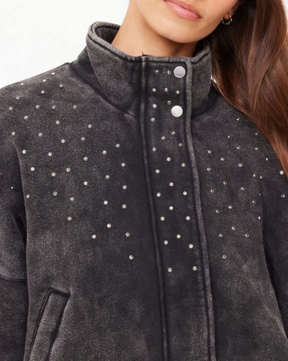 Cosmic Carmen Moto Jacket - Washed Black