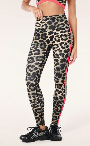 Highgate Full Length Legging - Leopard/Diva Pink
