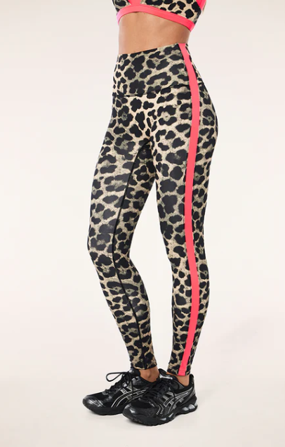 Highgate Full Length Legging - Leopard/Diva Pink
