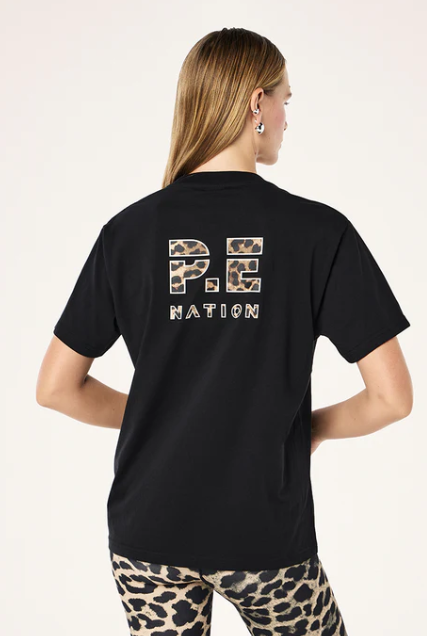 Heads Up Tee - Black Leopard