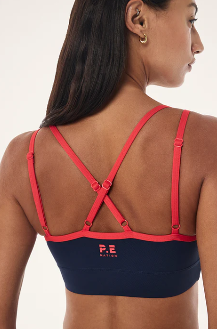 Paramount Sports Bra - Dark Navy/College Red