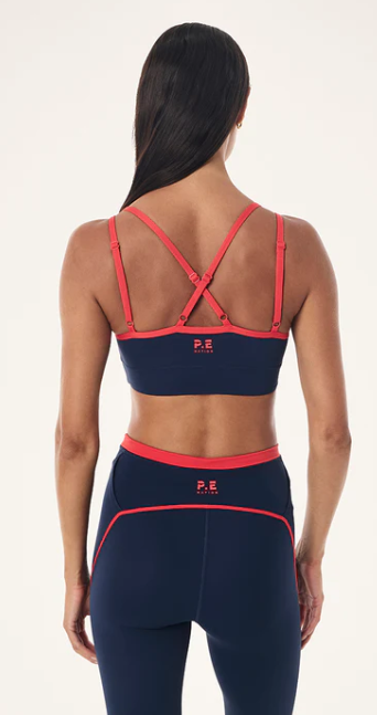 Paramount Sports Bra - Dark Navy/College Red