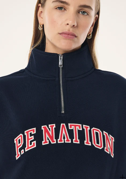 Legacy Quarter Zip Sweat - Dark Navy