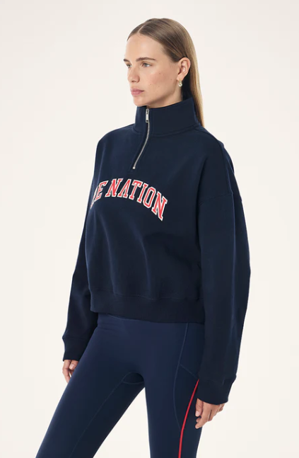 Legacy Quarter Zip Sweat - Dark Navy