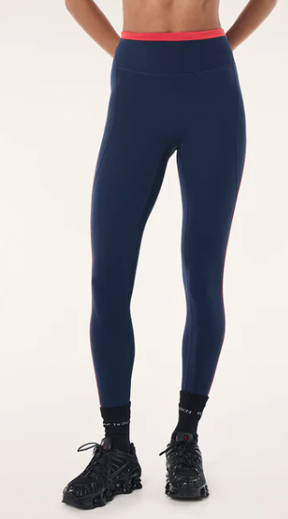 Rapid Full Length Pocket Legging - Dark Navy/College Red
