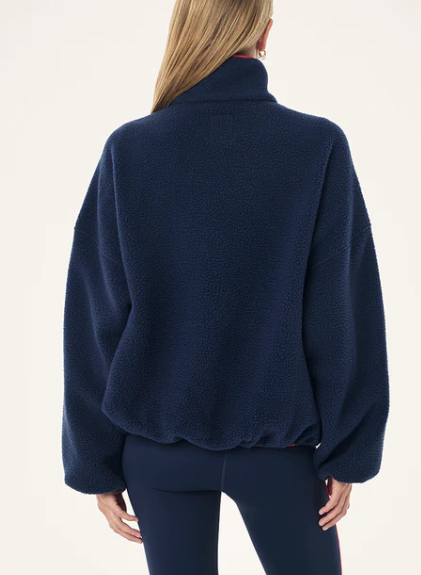 Rotate Sherpa Jacket - Dark Navy/College Red