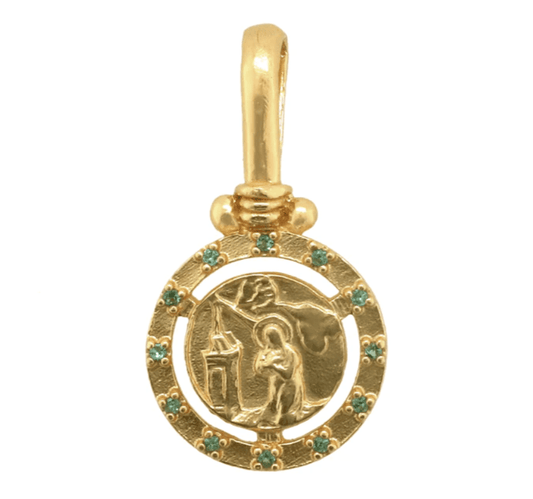 Fra Angelico Pendant with Emerald