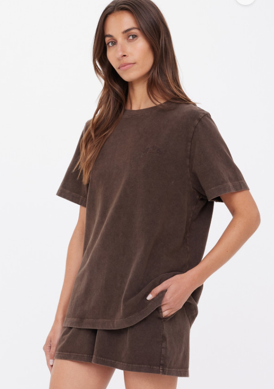 Soho Eva Crew Neck Tee - Cocoa