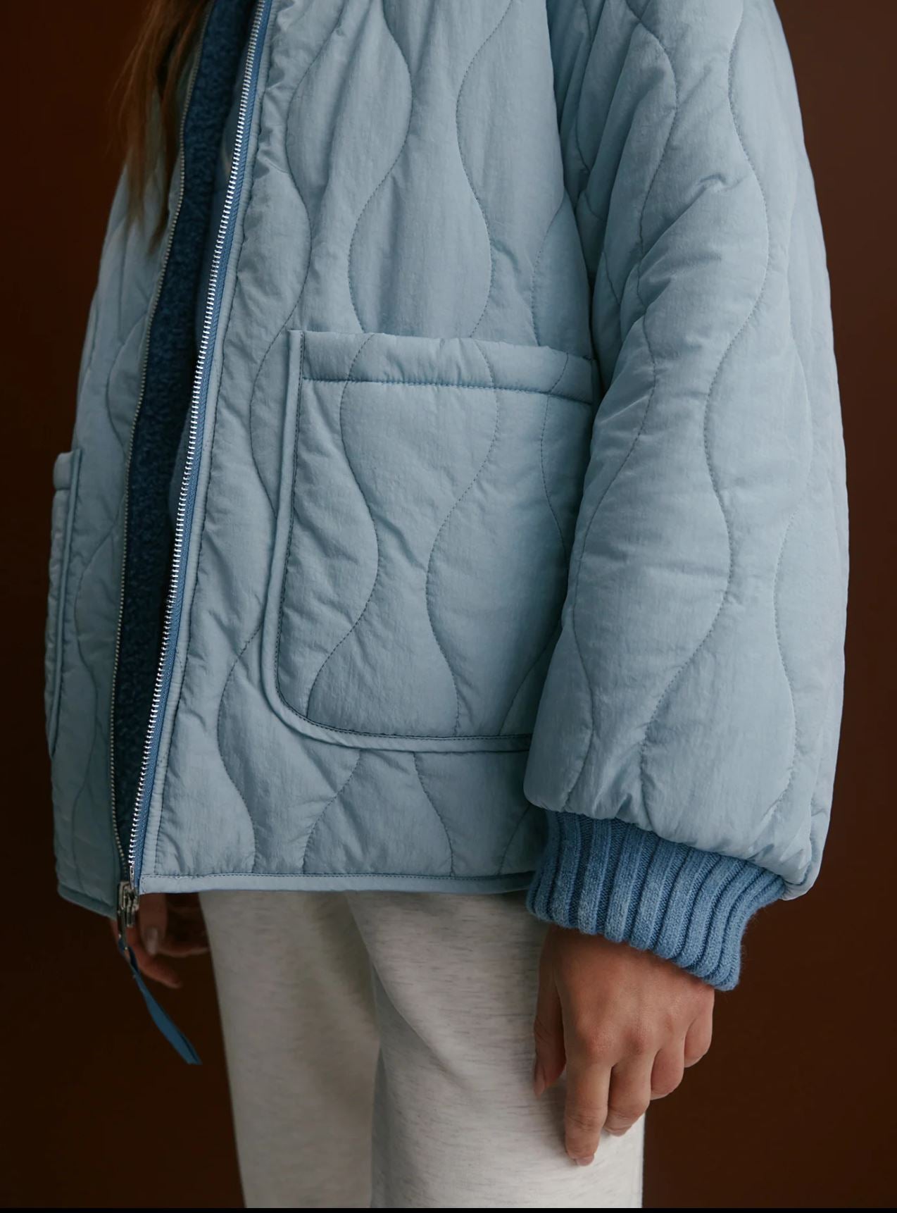 Serina Reversible Quilt  Jacket - Coronet Blue /  Ashley Blue