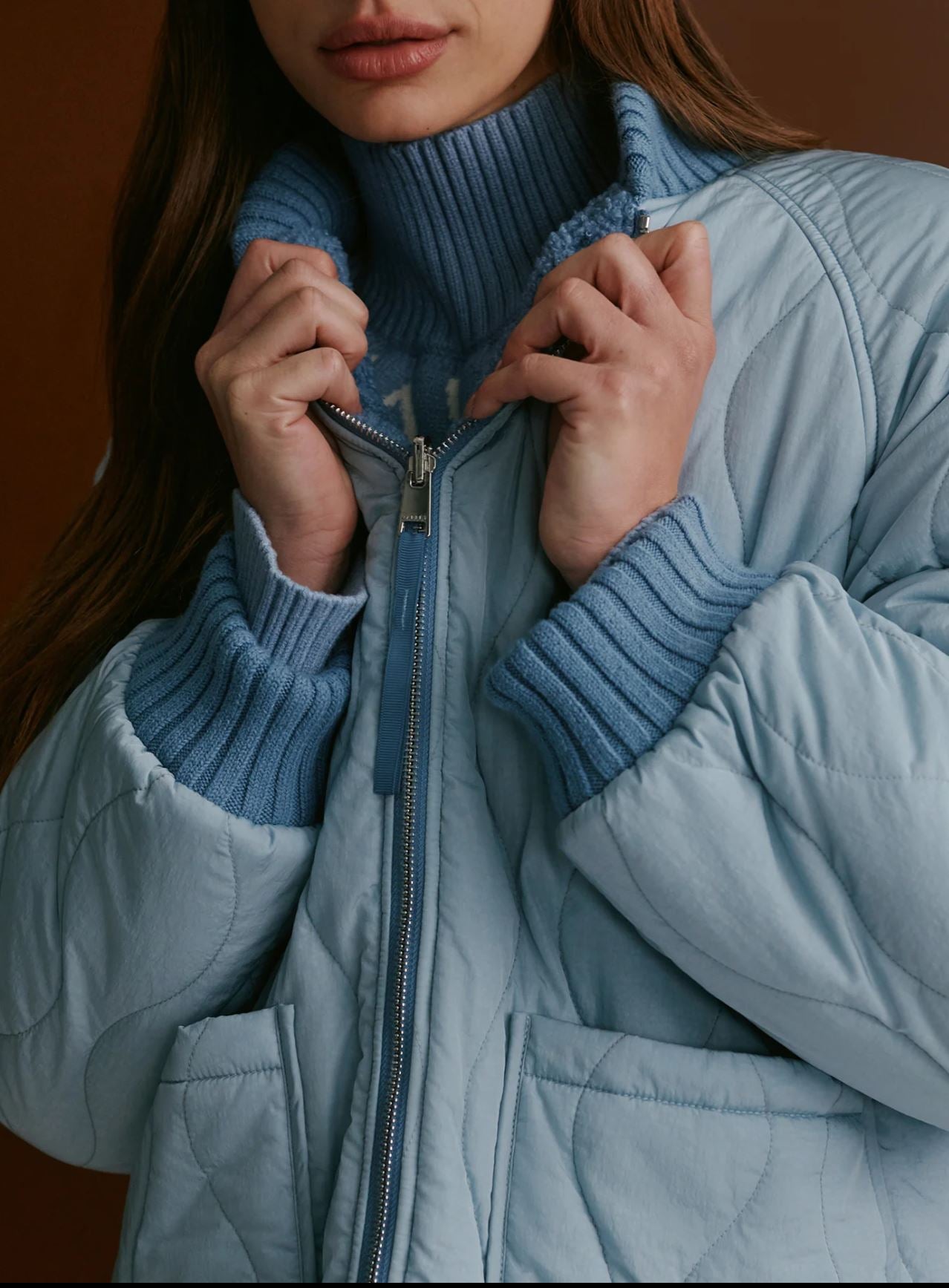 Serina Reversible Quilt  Jacket - Coronet Blue /  Ashley Blue