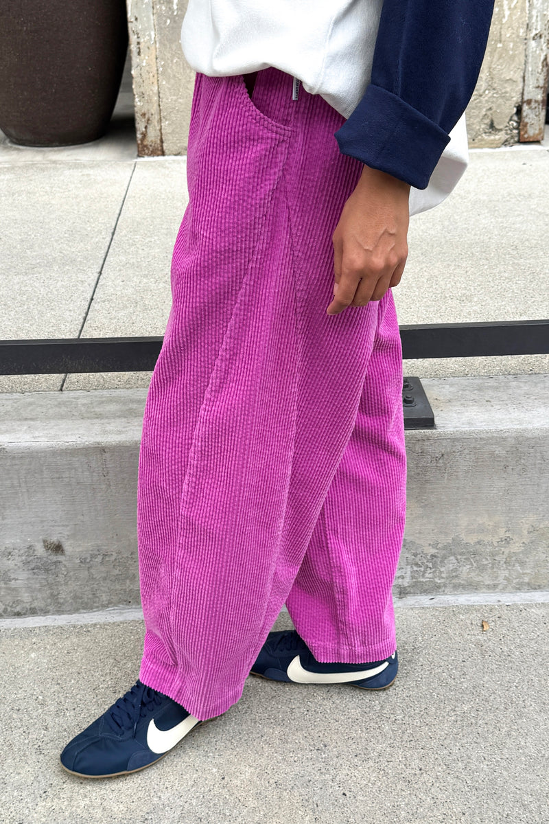 Soft Corduroy Arc Pants - Lilac