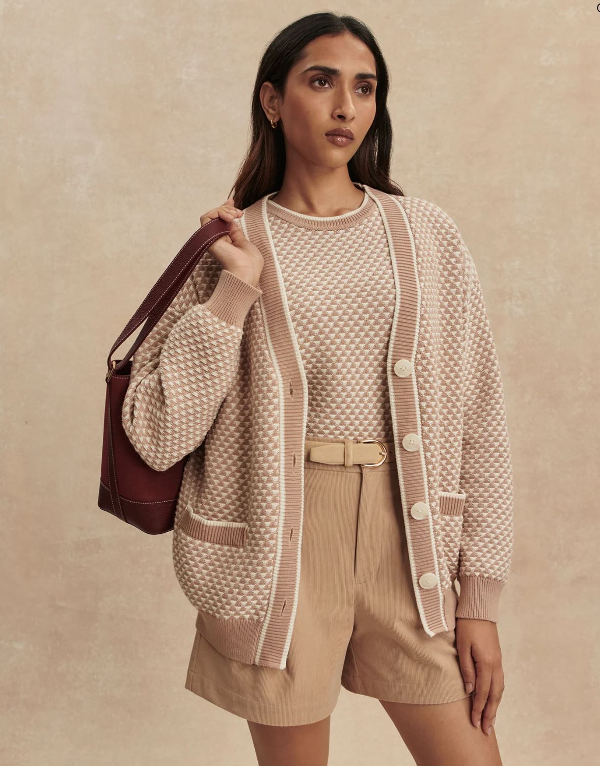 Tarran Stitch Knit Cardigan