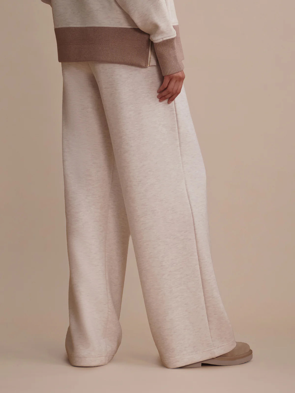 The Extra Wide Leg Pant 29.5 - Ivory Marl