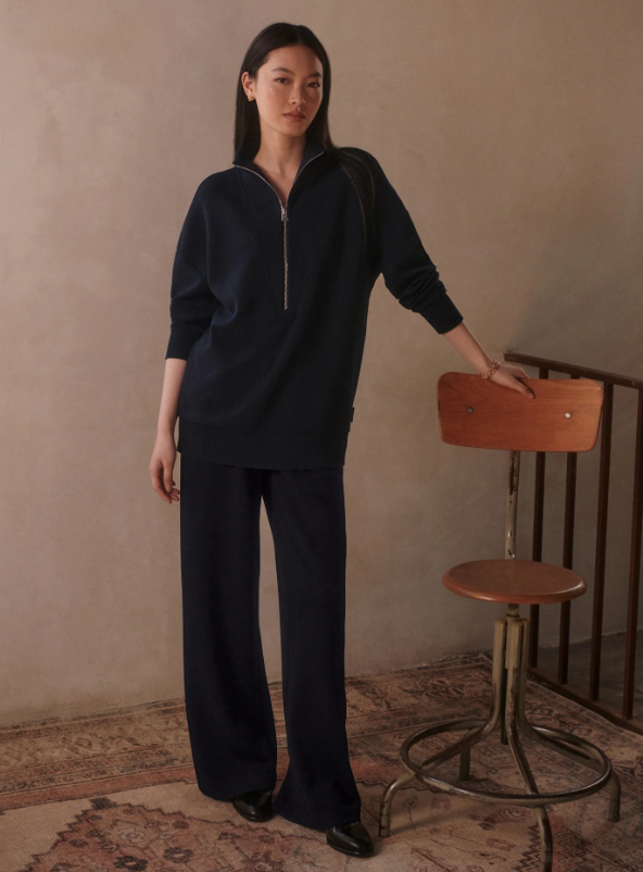 The Extra Wide Leg Pant 29.5 - Navy