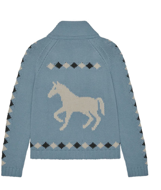 The Horse Lodge Cardigan - Blue Bell