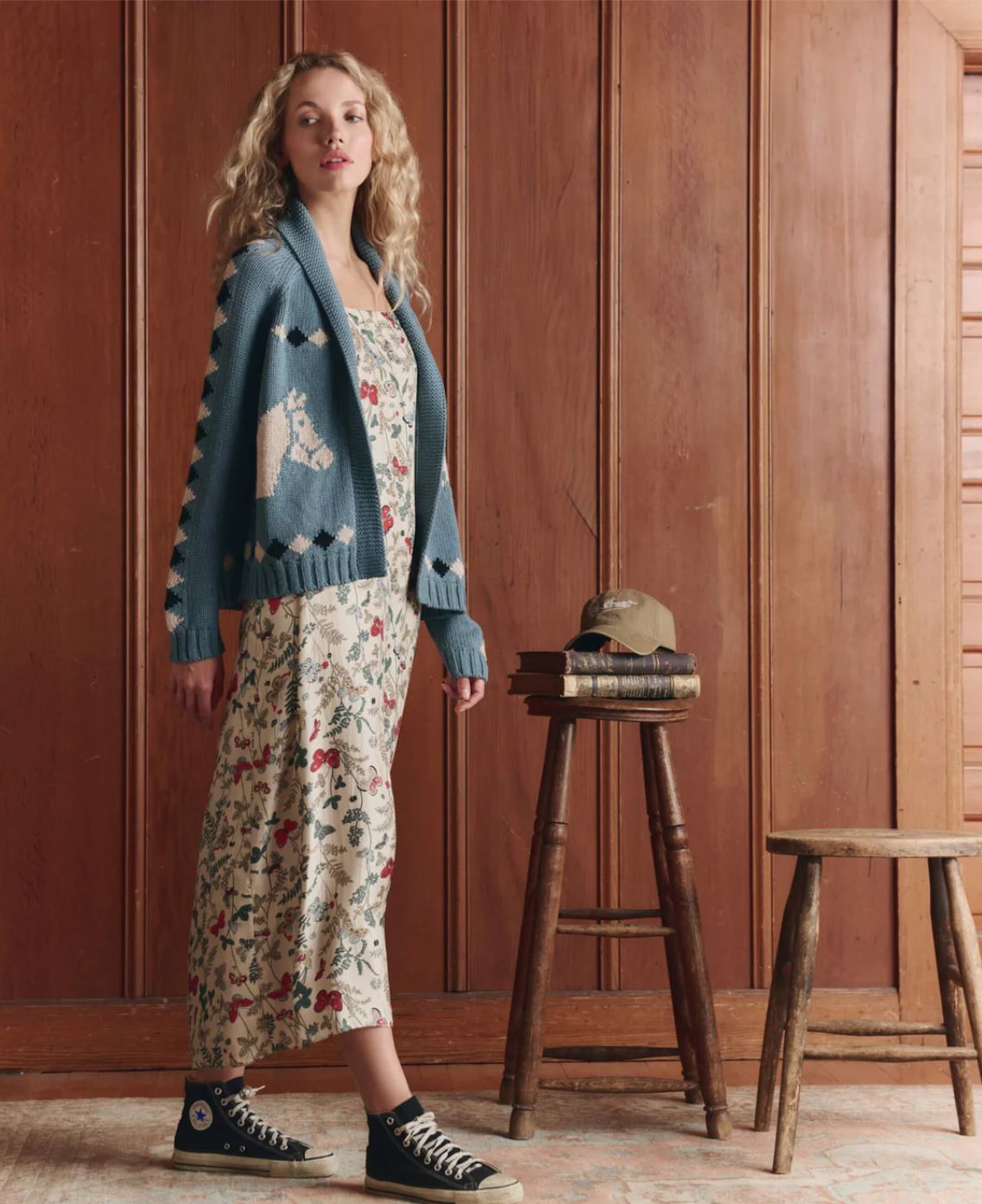 The Horse Lodge Cardigan - Blue Bell