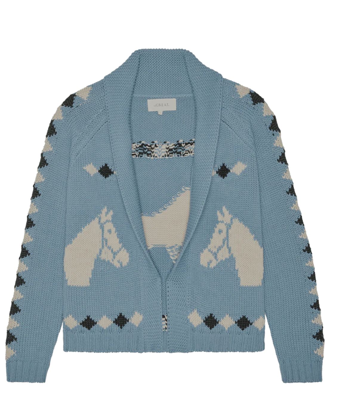 The Horse Lodge Cardigan - Blue Bell