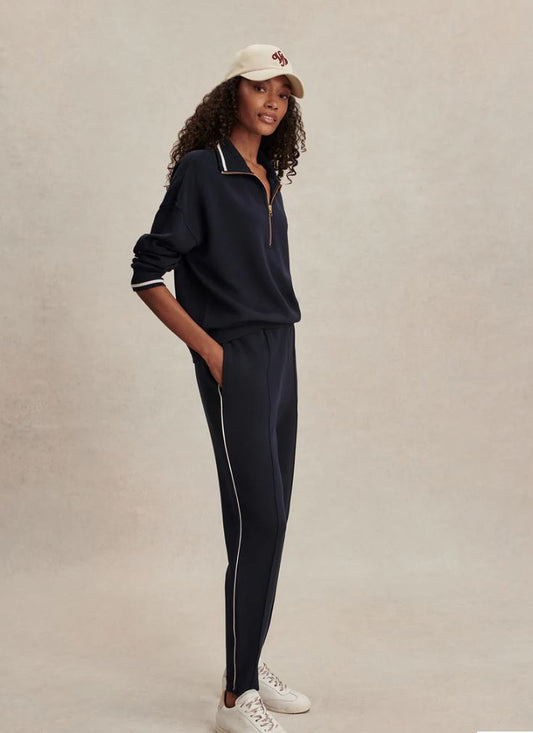 The Slim Pintuck Pant 27.5 - Navy