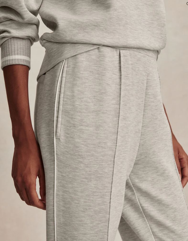 The Slim Pintuck Pant 27.5 - Light Grey Marl