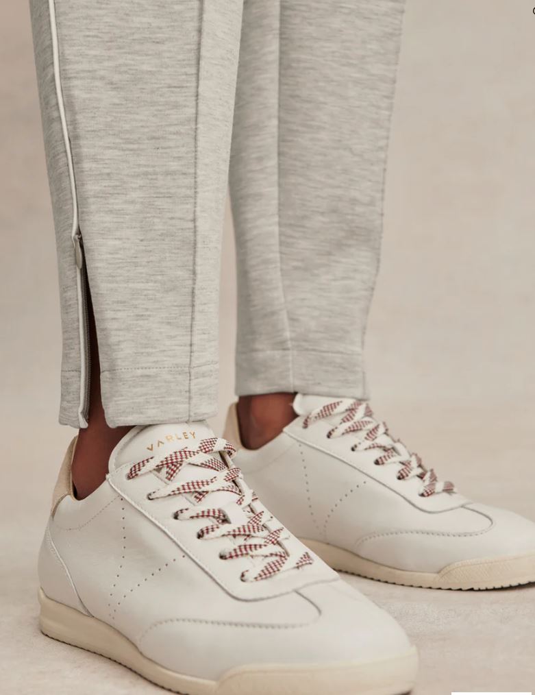 The Slim Pintuck Pant 27.5 - Light Grey Marl
